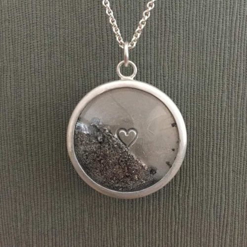 Pet Memorial Charm with Glass Lens Sterling Silver includes hair or ash